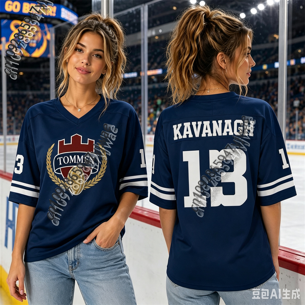 Women'S Fashion Rugby Top - قميص رجبي بتصميمات كافانا وبيجز وغيبسون