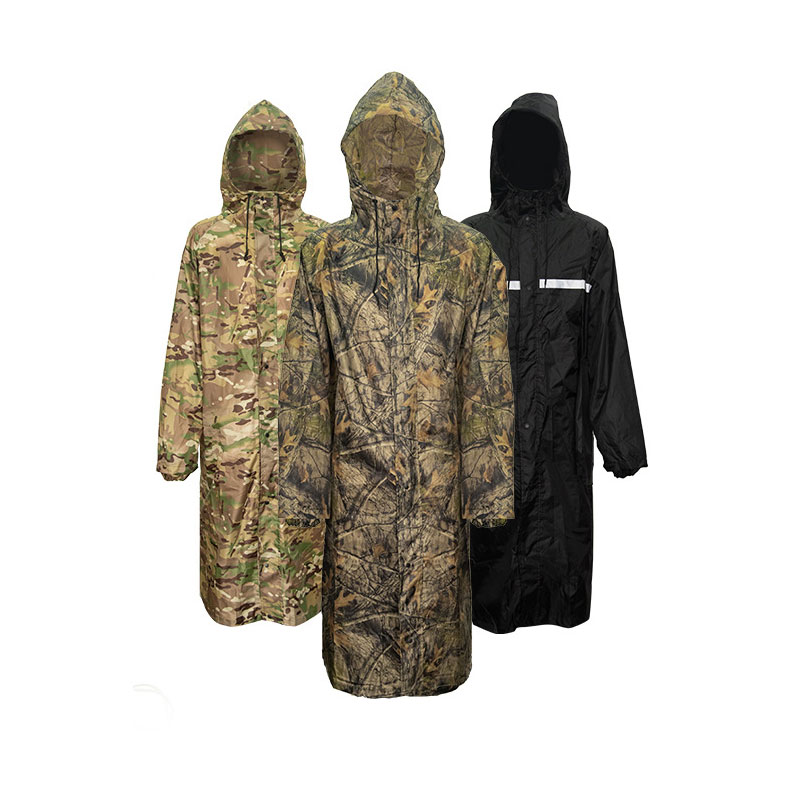 Women'S Fashion Rain Jacket - معطف واق من المطر طويل التمويه
