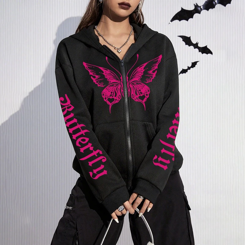 Women'S Fashion Zip Up Hoodies - هودي نسائي رائج لعام 2026 بطبعة