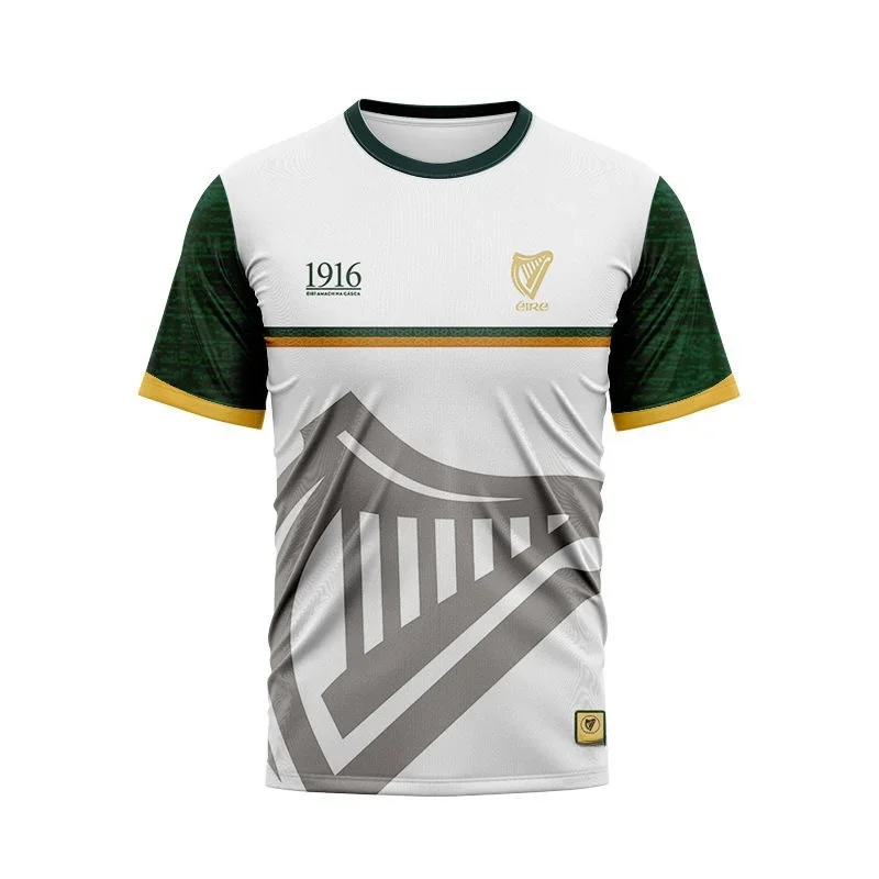 Women'S Fashion Rugby Top - تي شيرت صيفي مطبوع ثلاثي الأبعاد
