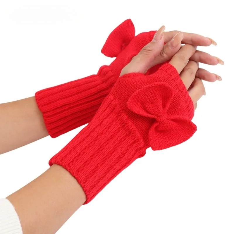 Women'S Fashion Gloves - قفازات محبوكة بدون أصابع - دافئة