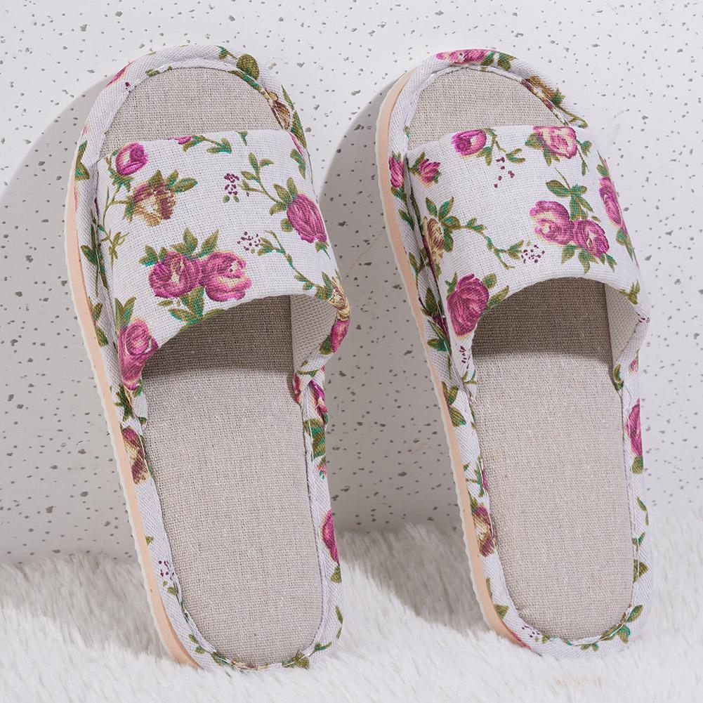 Women'S Fashion Sandals - شباشب مريحة من الكتان، نعال عصرية،