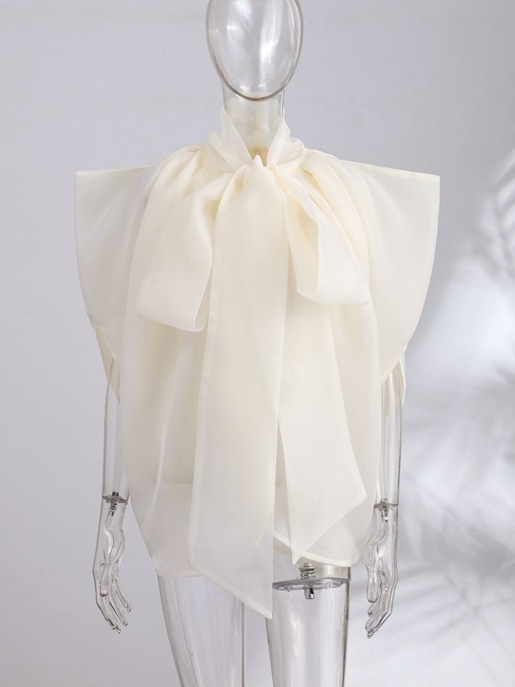 توب نسائي عصري بدون أكمام بياق - مراجعة Wrap Blouse Chiffon وسعره