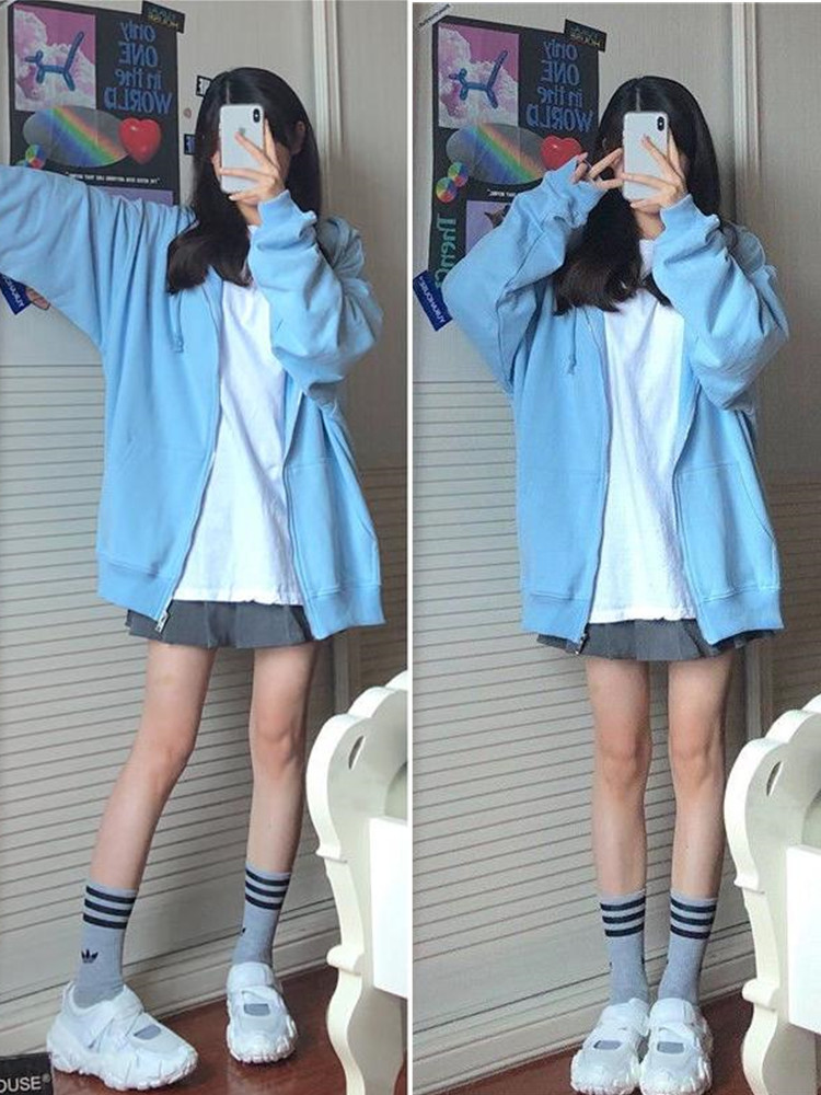 المرأة المتضخم مقنعين بلوزات ، - مراجعة Women'S Fashion Zip Up Hoodies وسعره