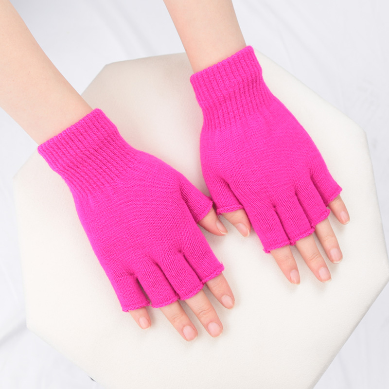 قفازات سوداء للجنسين نصف إصبع  - مراجعة Women'S Fashion Gloves وسعره