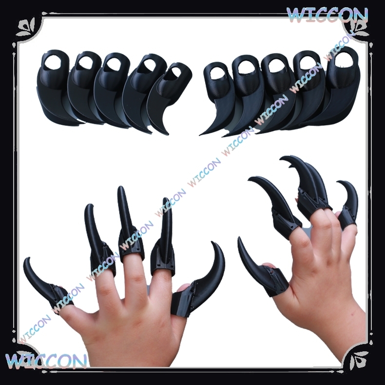 الحيوان زي الأظافر الأسود الوح - مراجعة Women'S Fashion Gloves وسعره