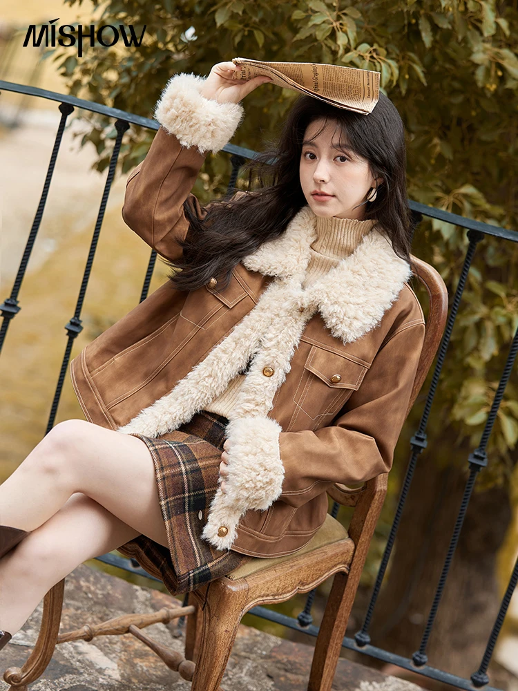 سترة نسائية من جلد الفرو من MI - مراجعة Women'S Fashion Leather Jacket وسعره