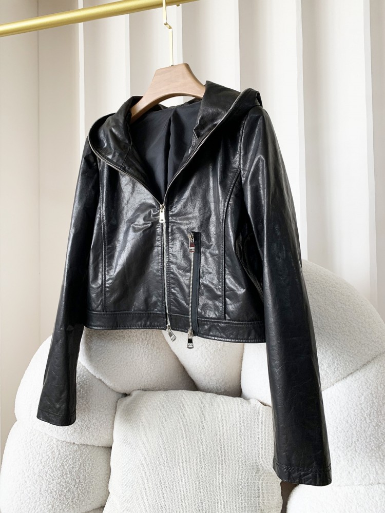 جاكيت نسائي كاجوال للخريف من ا - مراجعة Women'S Fashion Leather Jacket وسعره