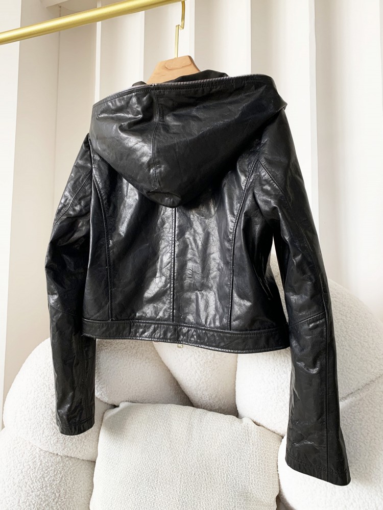 جاكيت نسائي كاجوال للخريف من ا - مراجعة Women'S Fashion Leather Jacket وسعره