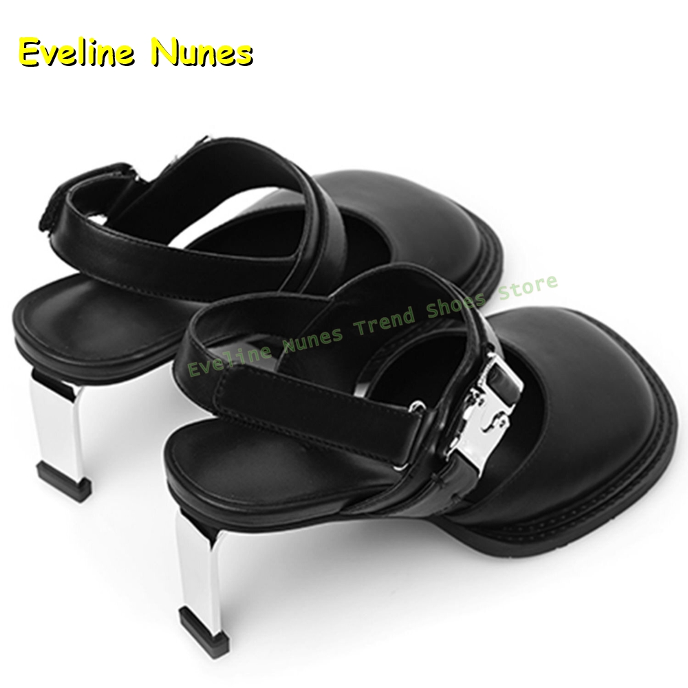 صنادل نسائية سوداء بكعب سميك و - مراجعة Women'S Fashion Sandals وسعره