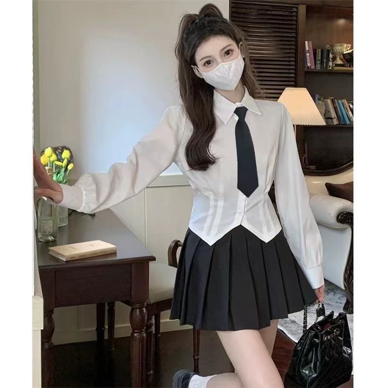 2000s قميص أبيض طويل الأكمام خ - مراجعة Wrap Blouse Chiffon وسعره