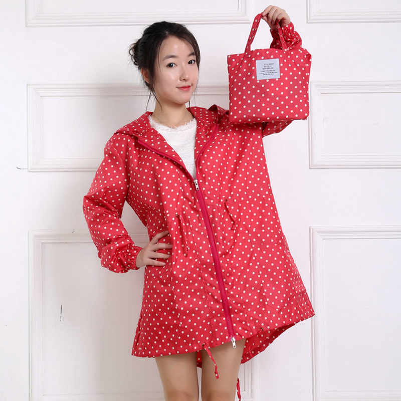 موضة دوت طباعة المرأة معطف واق - مراجعة Women'S Fashion Rain Jacket وسعره