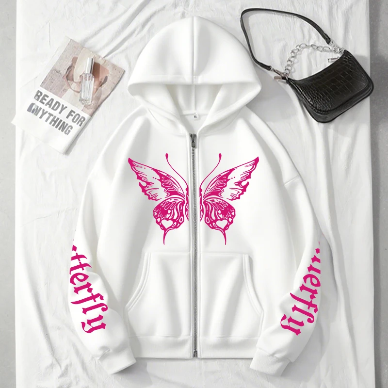 هودي نسائي رائج لعام 2026 بطبع - مراجعة Women'S Fashion Zip Up Hoodies وسعره