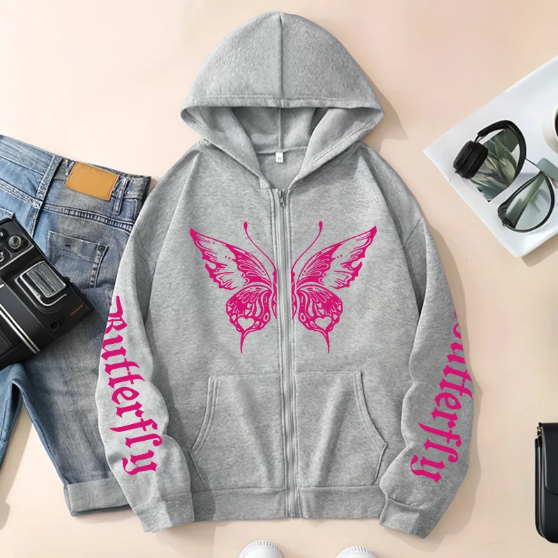 هودي نسائي رائج لعام 2026 بطبع - مراجعة Women'S Fashion Zip Up Hoodies وسعره