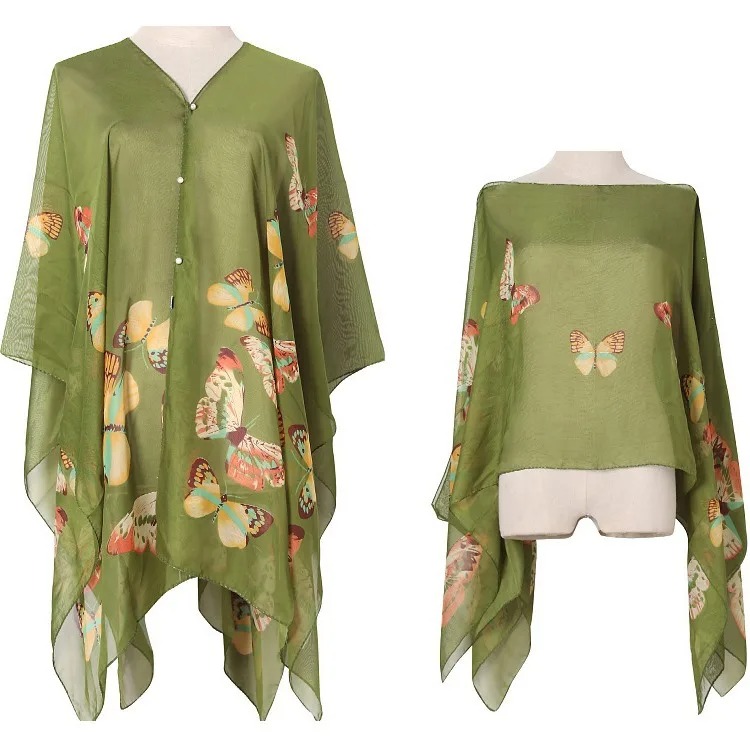 شال حماية من الشمس للنساء لركو - مراجعة Wrap Blouse Chiffon وسعره