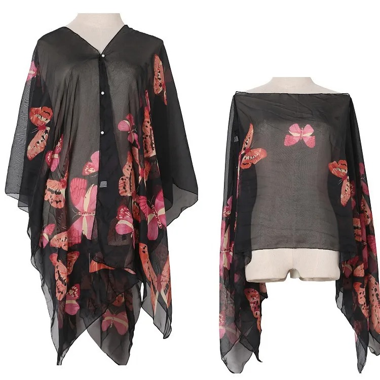 شال حماية من الشمس للنساء لركو - مراجعة Wrap Blouse Chiffon وسعره