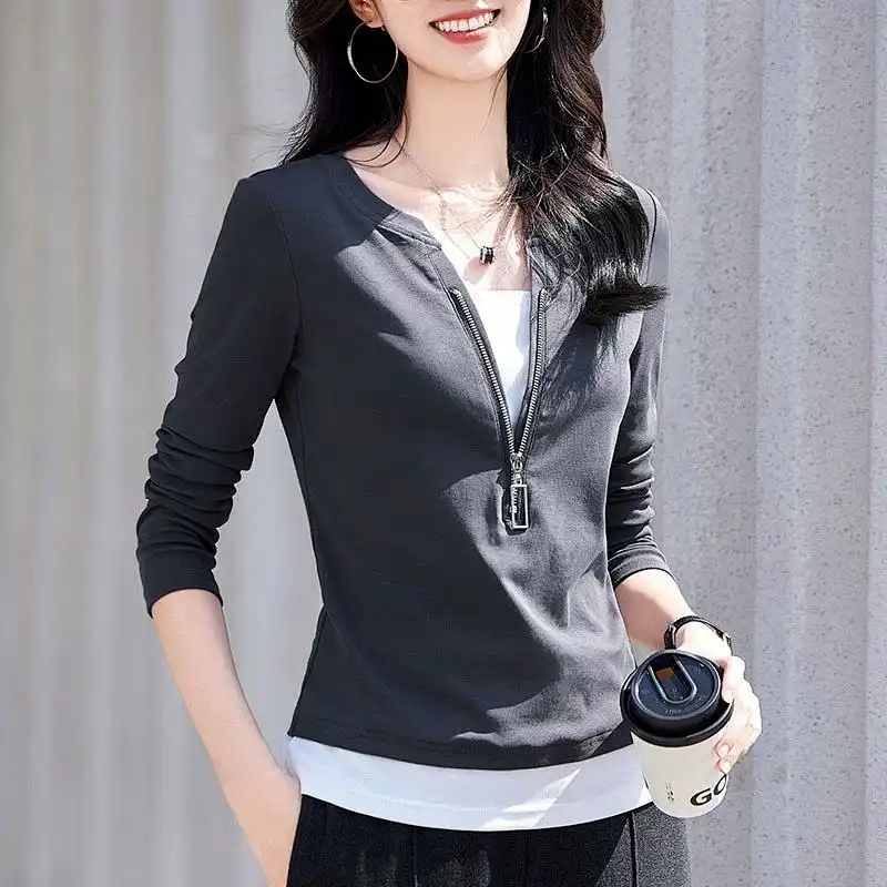 بلوزة نسائية عصرية برقبة على ش - مراجعة Women'S Fashion Quarter Zip وسعره