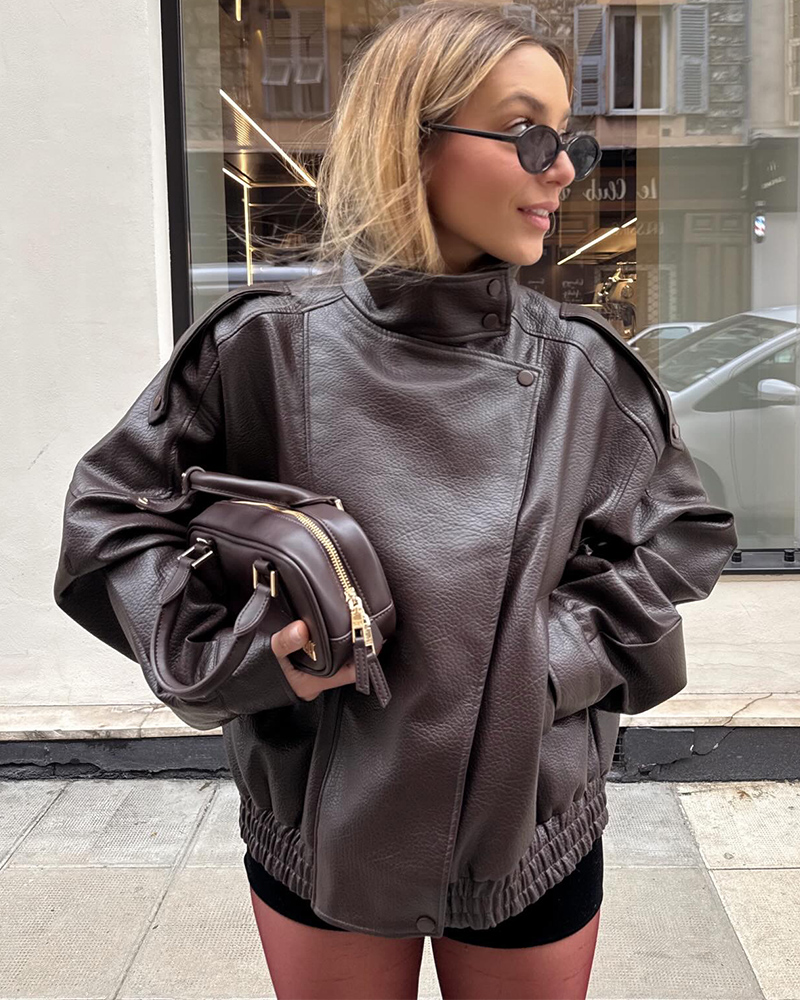 سترة نسائية 2025 موضة جديدة لل - مراجعة Women'S Fashion Leather Jacket وسعره