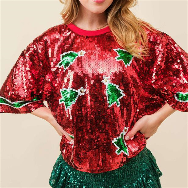المرأة الصيف موضة الترتر تي شي - مراجعة Women'S Fashion Rugby Top وسعره