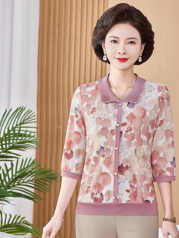 قميص قصير مطبوع من الحرير الجل - مراجعة Women Fashion Over The Years وسعره
