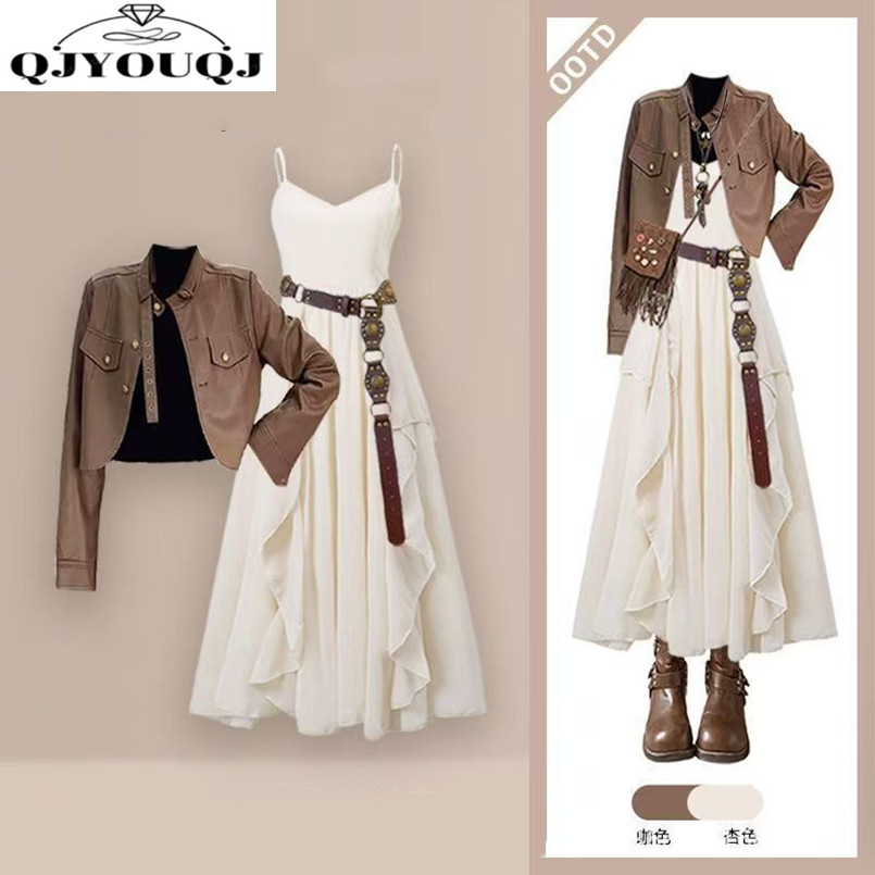 أزياء المرأة مجموعة الربيع وال - مراجعة Women'S Fashion Leather Jacket وسعره