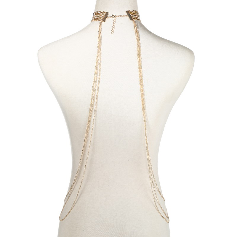 الذهب اللون الجسم سلسلة المرأة - مراجعة Women'S Fashion Harness وسعره