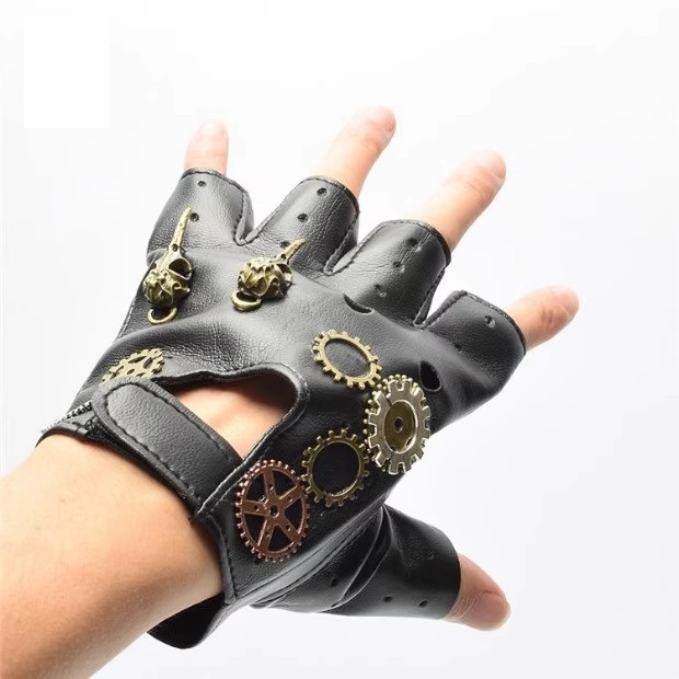 Steampunk بو الجلود أصابع البو - مراجعة Women'S Fashion Gloves وسعره