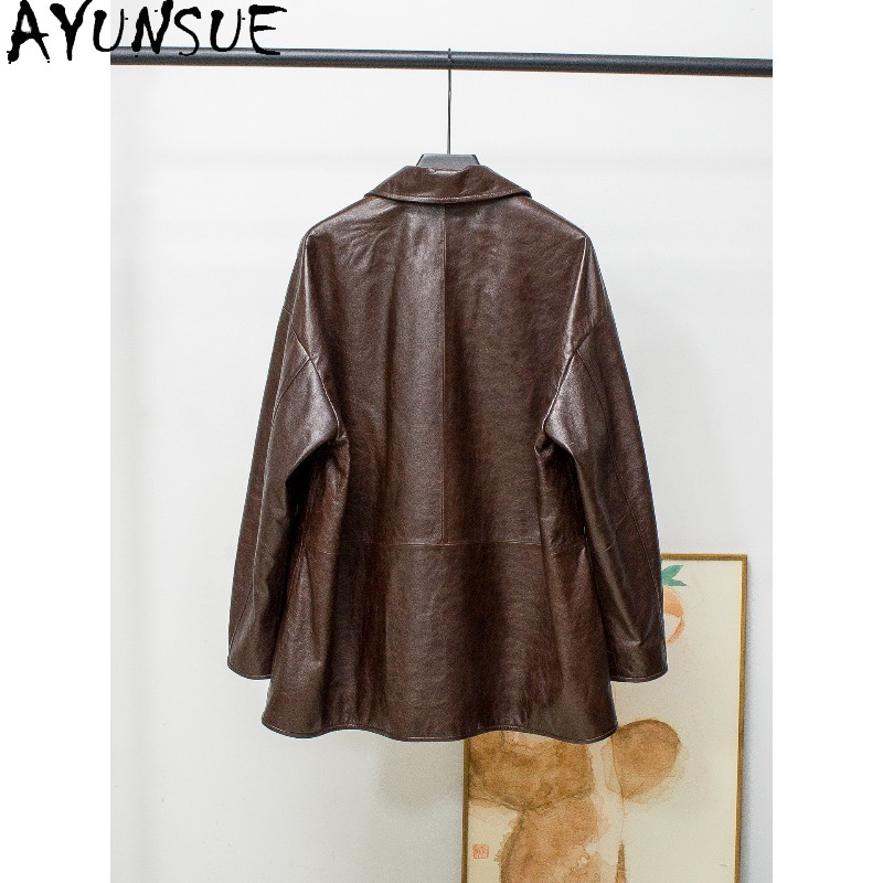 سترات نسائية من جلد الغنم المش - مراجعة Women'S Fashion Leather Jacket وسعره