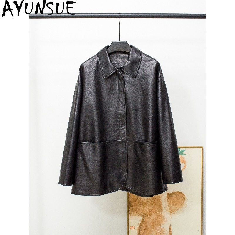 سترات نسائية من جلد الغنم المش - مراجعة Women'S Fashion Leather Jacket وسعره