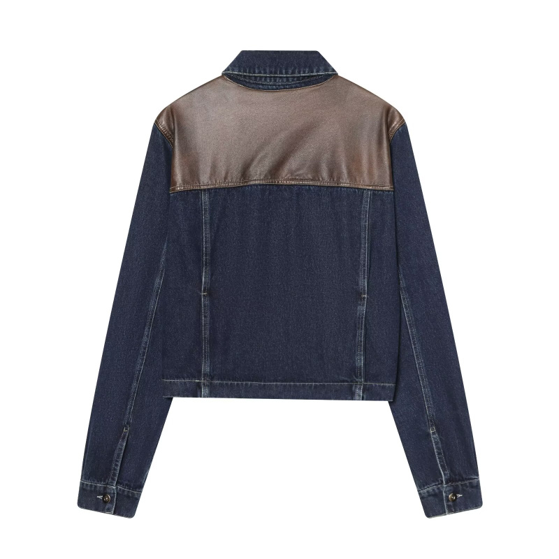 طقم جاكيت جينز وبنطلون جينز نس - مراجعة Women'S Fashion Leather Jacket وسعره