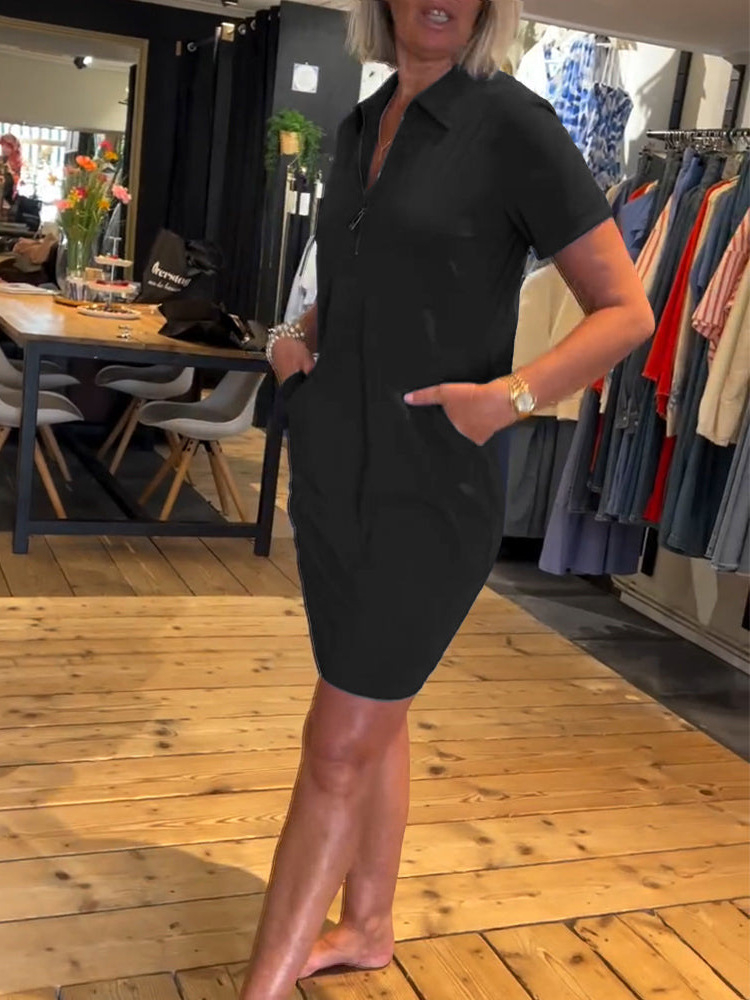 فستان قميص نسائي جديد لصيف 202 - مراجعة Women'S Fashion Quarter Zip وسعره