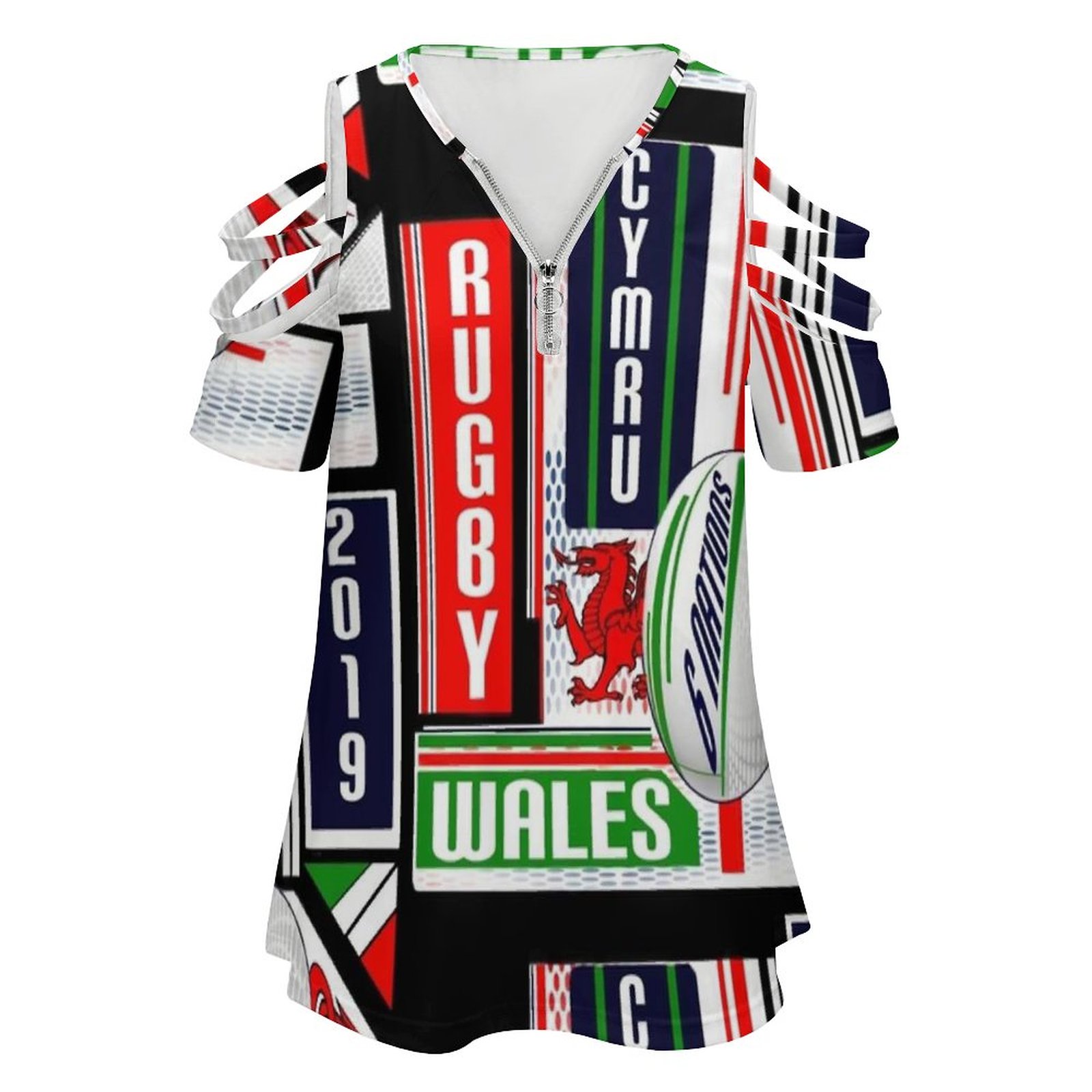 Cymru ويلز ويلز فريق الرجبي ال - مراجعة Women'S Fashion Rugby Top وسعره