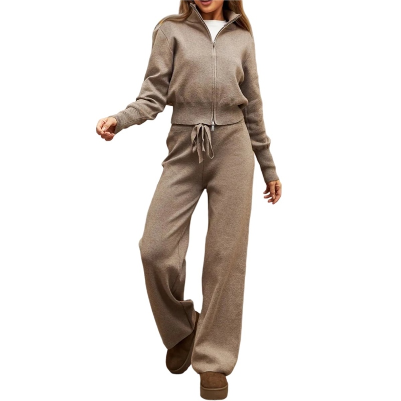 بلوفر نسائي محبوك بياقة مطوية  - مراجعة Women'S Fashion Quarter Zip وسعره