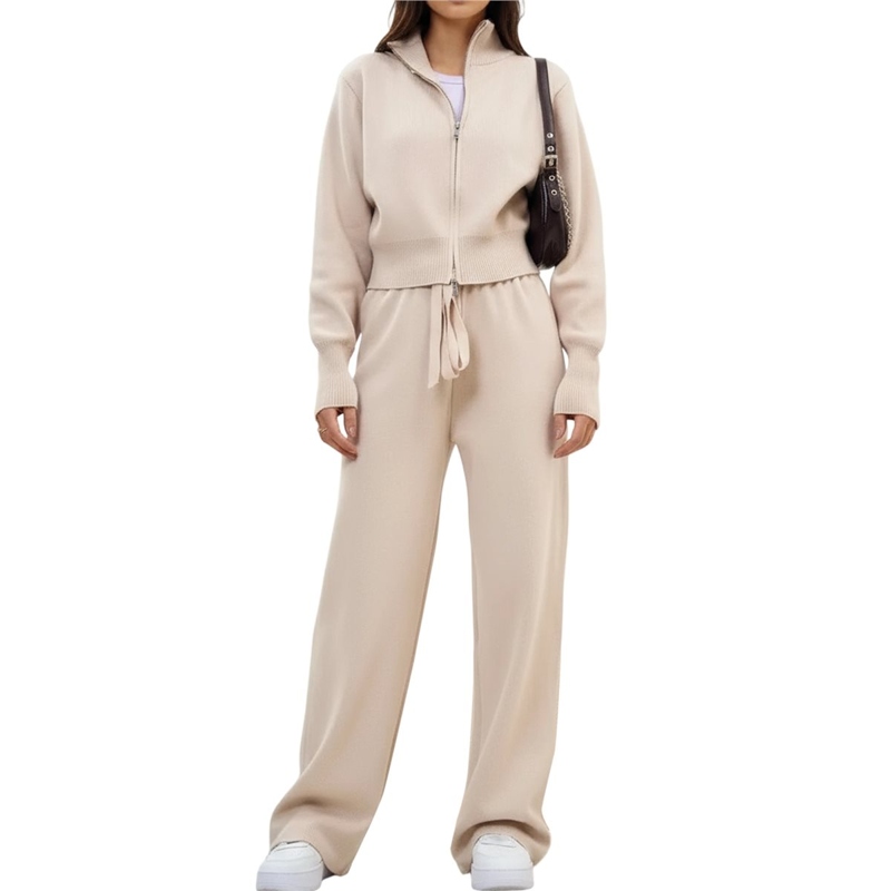 بلوفر نسائي محبوك بياقة مطوية  - مراجعة Women'S Fashion Quarter Zip وسعره