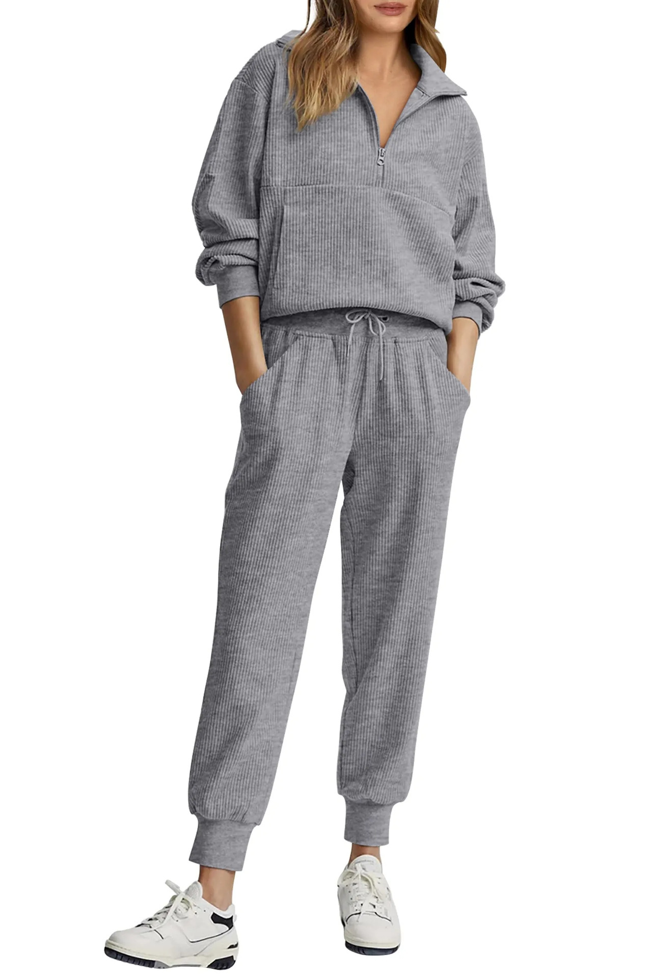 طقم نسائي كاجوال جديد وعصري من - مراجعة Women'S Fashion Quarter Zip وسعره
