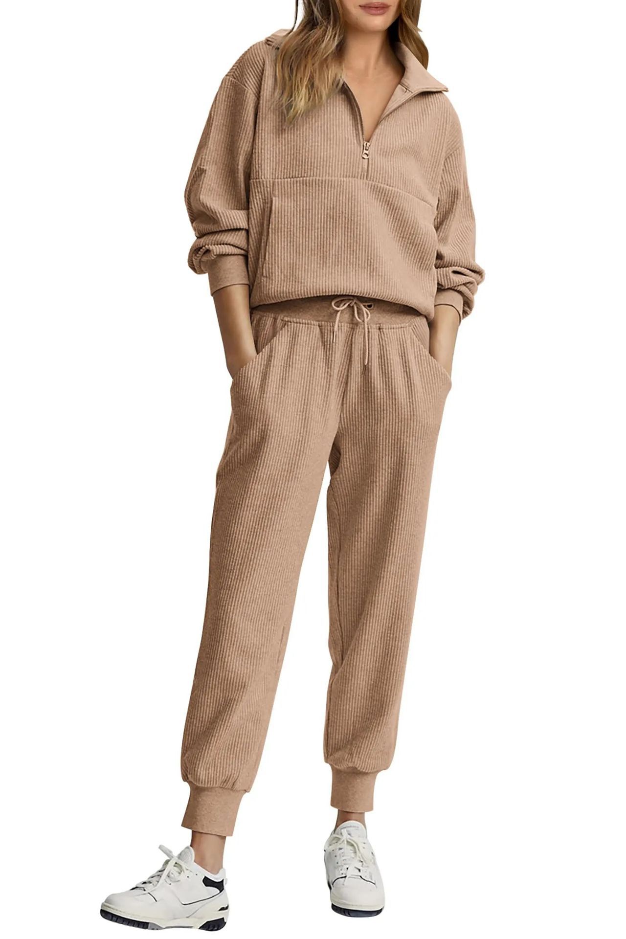 طقم نسائي كاجوال جديد وعصري من - مراجعة Women'S Fashion Quarter Zip وسعره
