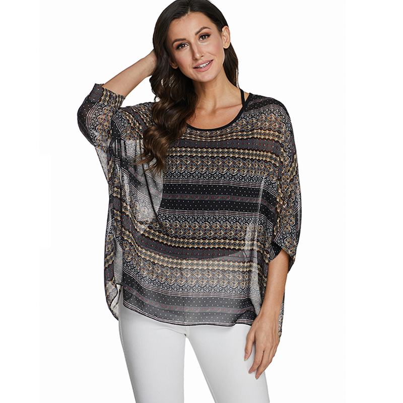 BHflutter-تونك شيفون حريري للن - مراجعة Wrap Blouse Chiffon وسعره