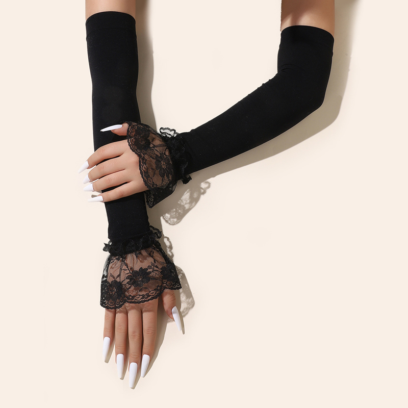 أزياء طويلة الدانتيل أكمام أذر - مراجعة Women'S Fashion Gloves وسعره