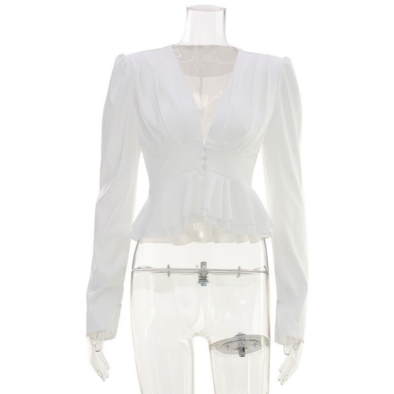 بلوزة نسائية بياقة على شكل V و - مراجعة Wrap Blouse Chiffon وسعره