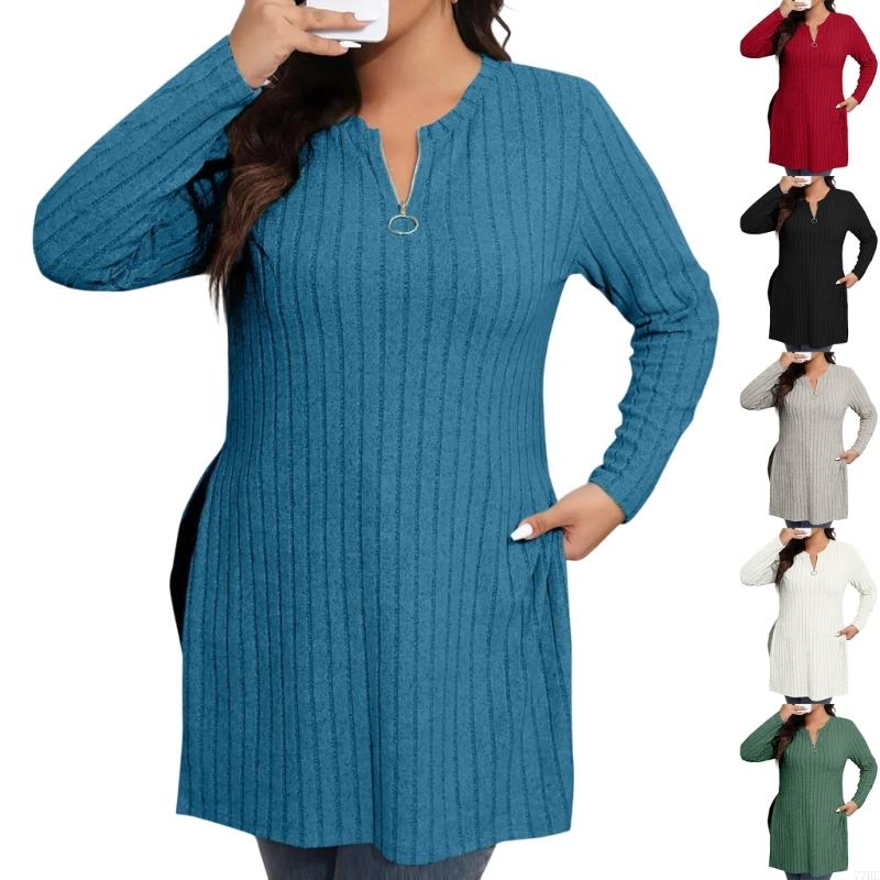 77HE بلوفر نسائي بسحاب ربعي بأ - مراجعة Women'S Fashion Quarter Zip وسعره