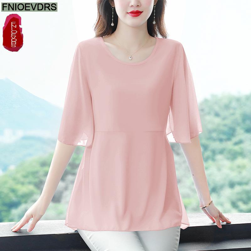 M-4XL ملابس فضفاضة 2023 المرأة - مراجعة Wrap Blouse Chiffon وسعره
